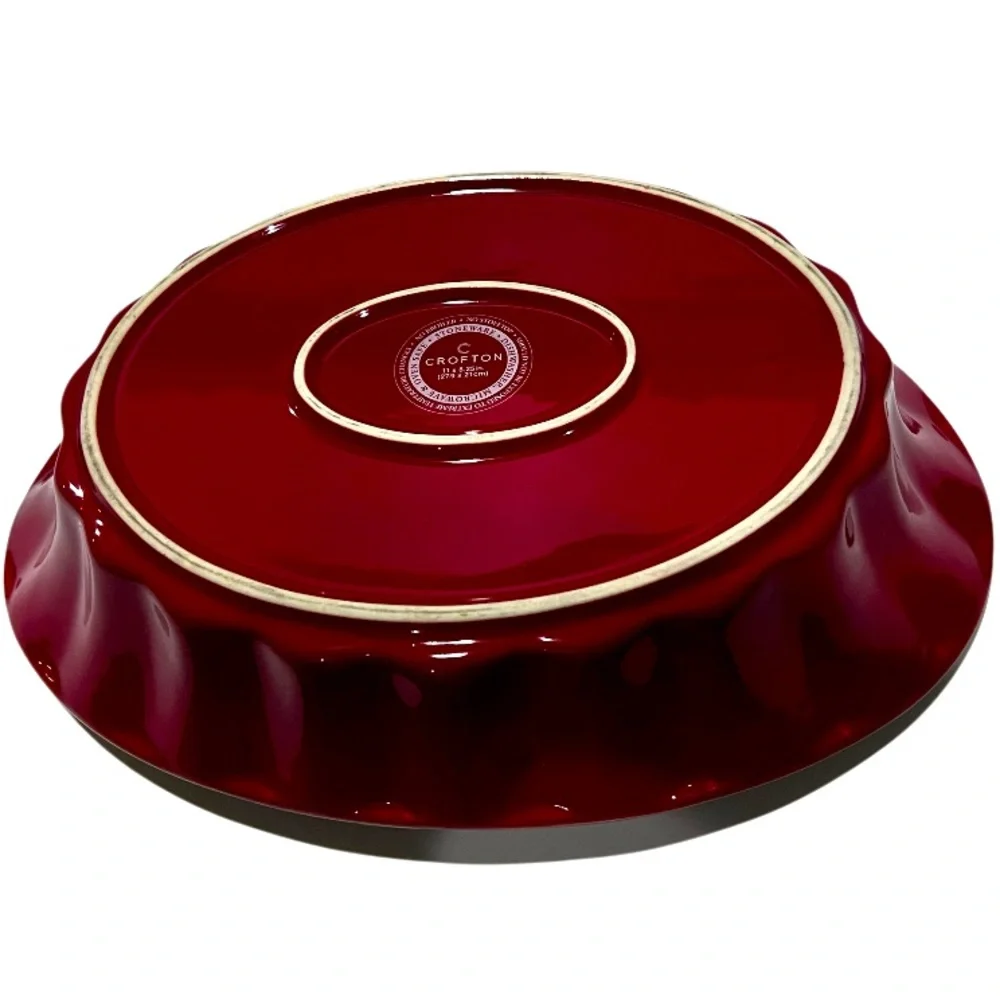 Red Crofton Ceramic Casserole Dish